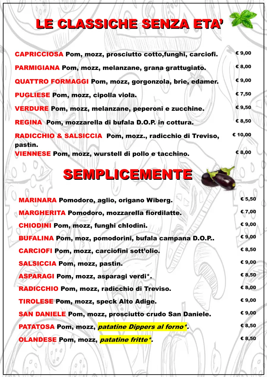 Listino online : Nuovo listino Pizzaidea Ceggia